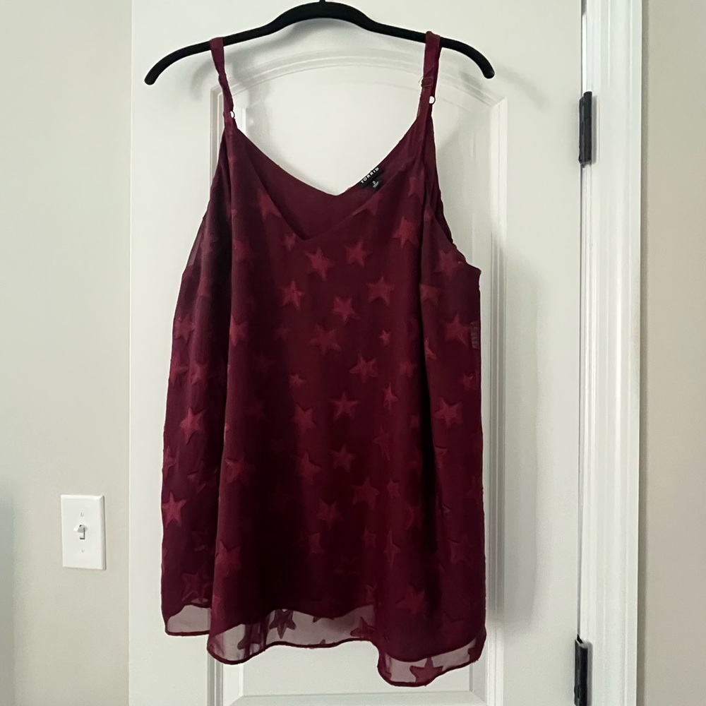 Torrid burgundy Sophie cami size 2